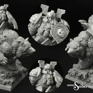 Soldes Scibor Monstrous Miniatures 28FM0232 Dwarf Lord on War Bear 3