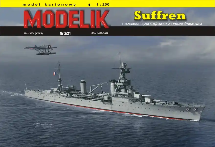 Modelik 02_21 SUFFREN francuski ciężki krążownik z II wojny światowej Nouveauté