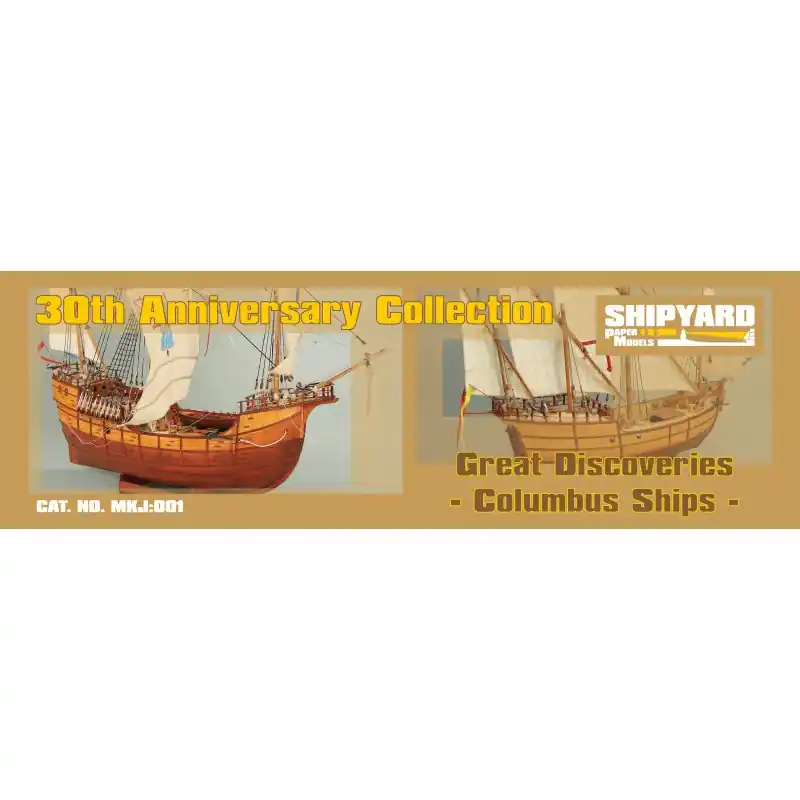 Acheter En Ligne ShipYard MKJ001 Great Discoveries Columbus Ships - Santa Maria And Niña 1492, Pinta 1492 (30th Anniversary Collection)