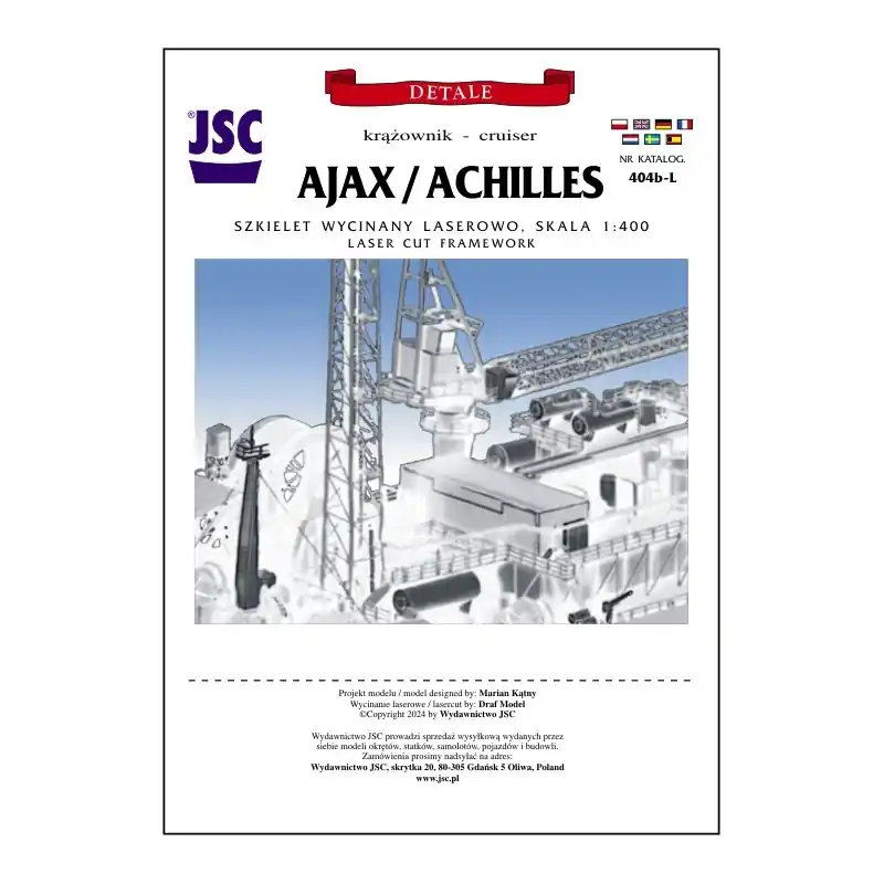 JSC 404b-L Szkielet Wycinany Laserowo Do Krążownika Ajax Lub Achilles Commander Vite