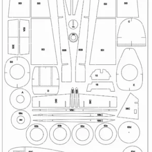 Modelarstwo kartonowe L-17 Messerschmitt Bf-109D - Laser Cut Parts Bon Marché