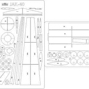 Top Vente Answer MMM-01-2025-SZK Jak-40 - Laser Cut Frames And Details