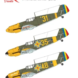Achetez Aujourd'hui NEW! Exotic Decals 48038 Romanian Emils No.2 - Messerschmitt Bf-109 E in Romanian Service Part 2