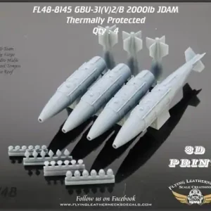 Haute Qualité NEW! Flying Leathernecks 48-8145 GBU-31(V)2/B 2000lb JDAM - Thermally Protected (4 pcs / 3D-Printed)