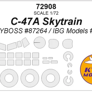 Usine Directe NEW! KV Models 72908 Douglas C-47 A Skytrain - Mask Set + Wheels Masks (for Hobby Boss 87264 and IBG 72910 Kits)