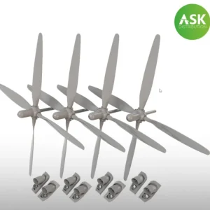 NEW! Art Scale Kit A48069 Boeing B-29 Superfotress - Propeller Set and Exhausts (4 pcs / for Monogram & Revell Kits) Commande En Gros