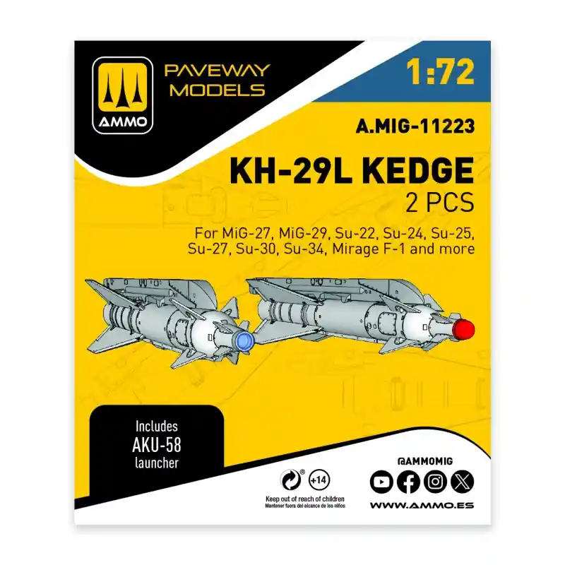 Meilleur Prix AMMO of Mig Jimenez 11223 Kh-29L Kedge (2 pcs / 3D-Printed)