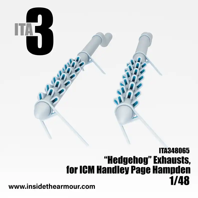 Petit Prix Inside the Armour ITA348065 Handley Page Hampden - "Hedgehog" Exhaust (2 pcs / for ICM Kits)
