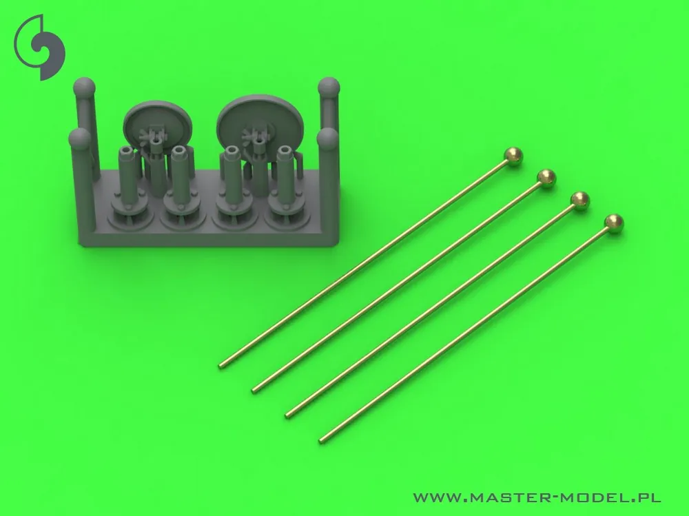 Master GM-35-096 Width indicators for German vehicles (used on Sd.Kfz. 221, 222, 223, 231, 232, 233, 234, 247, 250, 251, 263) - set of 4pcs Meilleur Choix