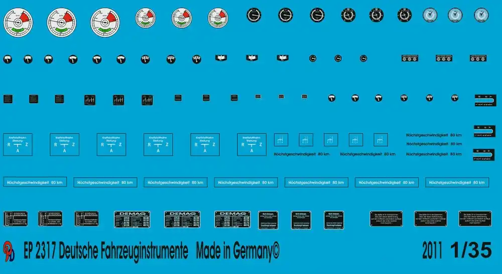 Peddinghaus-Decals 2317 German Vehicle Instruments Achat Immédiat