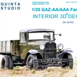Quinta Studio QD35015 GAZ-AA/ AAA family 3D-Printed and coloured Interior on decal paper Usine Directe