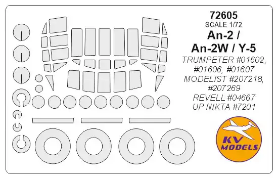 KV Models 72605 An-2 / Аn-2W / Y-5 (TRUMPETER/ MODELIST/ REVELL/ UP NIKTA) + wheels masks Prix Choc