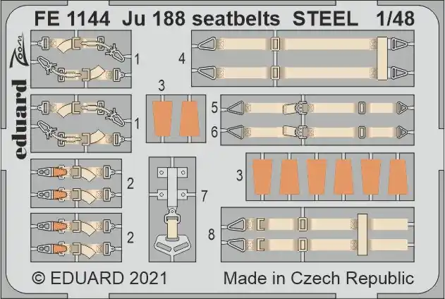 Eduard FE1144 Ju 188 seatbelts STEEL REVELL Dernier Modèle
