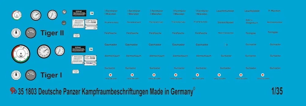 Offre Spéciale Peddinghaus-Decals 1803 German Tank Inside Markings