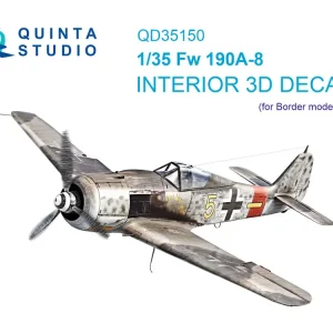 Prix Cassé Quinta Studio QD35150 Focke Wulf Fw-190 A-8 - 3D-Printed & Coloured Interior on Decal Paper (for Border Model Kits)