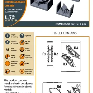 Petit Prix Clear Prop Models A72188 MiG-19 - Undercarriage Covers (for Clear Prop Kits)