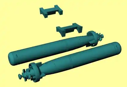 LF Models 3D7224 Torpedo Mk.44 incl. Racks (2 pcs) Jusqu'à Épuisement Des Stocks