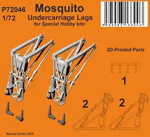Offre Spéciale CMK P72046 de Havilland Mosquito - 3D-Printed Undercarriage Legs (for Special Hobby Kits)