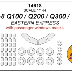 Acheter Direct KV Models 14618 Dash-8 Q100 / Q200 / Q300 / Q400 with passenger windows and wheels masks