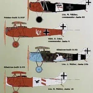 Prix Choc Lifelike Decals 48028 Fokker D.VII Part 2 (4 schemes)