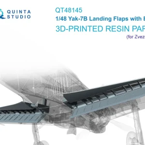 Quinta Studio QT48145 Yakovlev Yak-7B - Landing Flaps with Bays (3D-Printed / for Zvezda Kits) Expédition Rapide