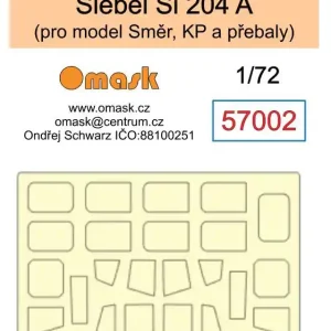Omask 57002 Siebel Si 204 A Masks (for Smer / KP kits) Certifié