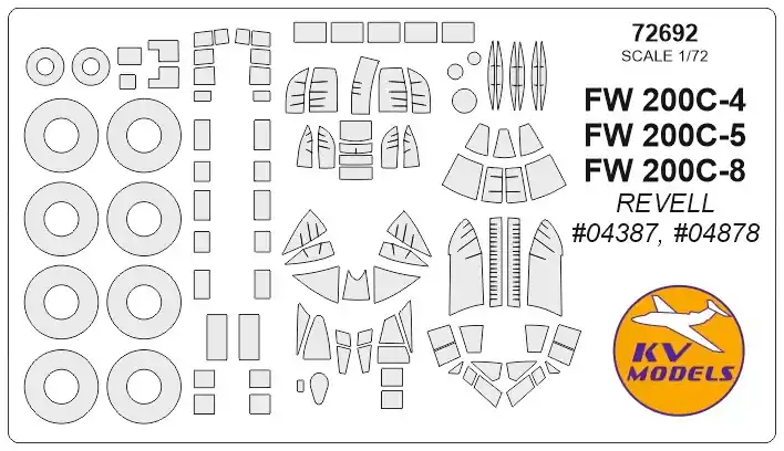 Must-Have KV Models 72692 FW 200C-4 / FW 200C-5 / FW 200C-8 (REVELL) + wheels masks