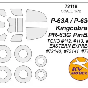 KV Models 72119 P-63A/C Kingcobra / PR-63G PinBall (TOKO/ EASTERN EXPRESS) + wheels masks Soldes
