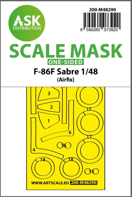 Art Scale Kit M48290 F-86F Sabre One-Sided Express Fit Mask For Airfix Meilleur Prix