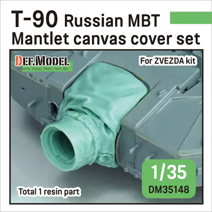 DEF Model DM35148 T-90 Russian MBT Mantlet Canvas Cover Set (For Zvezda) Pas Cher