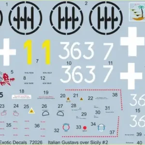 Exotic Decals 72026 Italian Gustavs over Sicily 2 - Bf-109 G in Regia Aeronautica (Part 2) Meilleur Prix