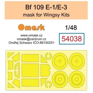 Omask 54038 Messerschmitt Bf-109 E-1 / E-3 Mask (for Wingsy Kits) Commander Vite