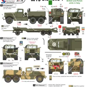 Bon Marché Star-Decals 35-962 M19 Diamond tank transporter 2. British and Polish trucks in Italy.