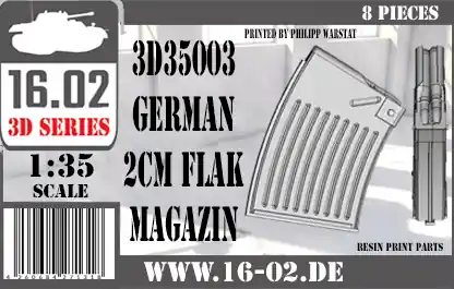 Bon Marché Custom scale 3D35003 German 2cm Flak Magazine