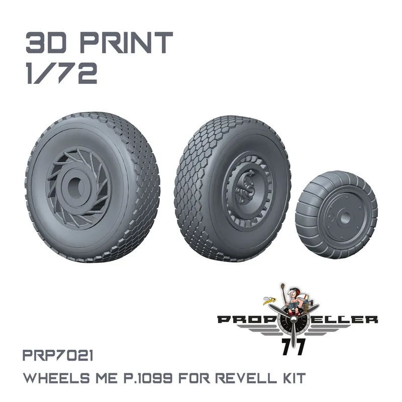 77propeller 7021 Messerschmitt Me P.1099 - Wheels (for Revell Kits / 3D-Printed) Vente Flash