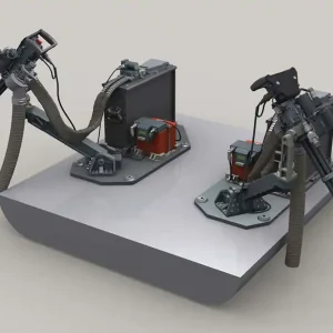 Satisfait Ou Remboursé Legend LF3D057 M134D Minigun on EC725 Gun Mount (Helicopter’s left/right door applications) w/3,000rd Ammo Box