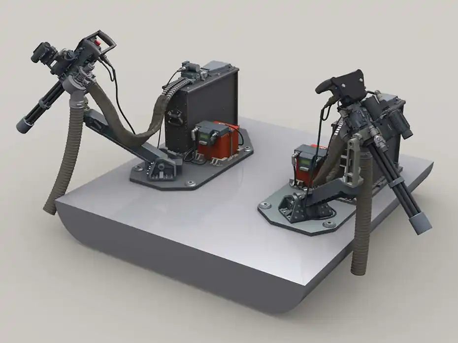 Satisfait Ou Remboursé Legend LF3D057 M134D Minigun on EC725 Gun Mount (Helicopter’s left/right door applications) w/3,000rd Ammo Box