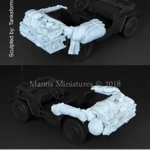 Mantis Miniatures MAC14 Baskets & Canvas for Jeep Willys, WWII Dernière Chance