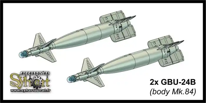 Syhart Decal AD021-48 2x GBU-24B ‘Paveway III‘ (Body Mk.84) + Decals Bon Plan