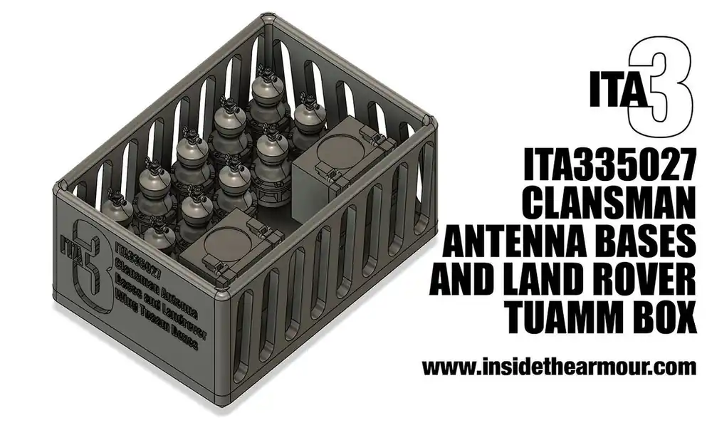 Prix Cassé Inside the Armour ITA335027 Clansman Antenna Bases (3D-Printed)