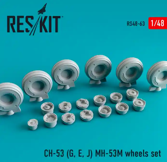 DISCONTINUED RES/KIT 48-0063 SH-53 (G, E, J) MH-53M wheels set Seulement Aujourd'hui