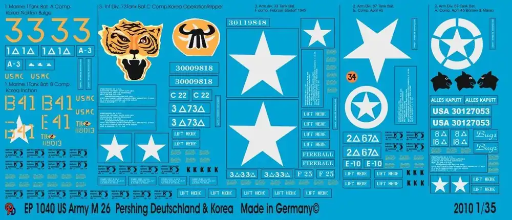 Top Vente Peddinghaus-Decals 1040 M26 Pershing Tanks World War II And Korea