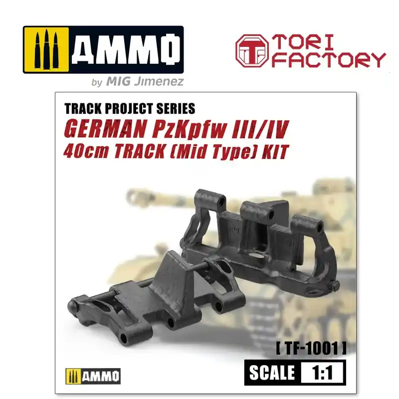 Tori Factory 1001 German Pz.kpfw. III/IV 40cm Track (Mid Type) Populaire
