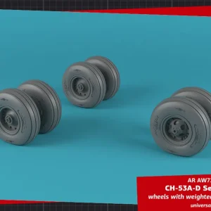 Armory Models Group AW72343 CH-53 Sea Stallion wheels w/ weighted tires, early Bon Marché