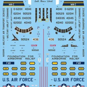 Caracal Models 144021 Douglas C-133 Cargomaster Decals Commander Vite