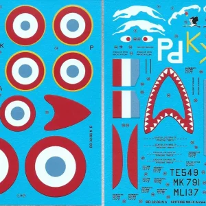 Berna Decals 32006N Supermarine Spitfire LF Mk.IX - French in Indochina (3 schemes) Promotion Saisonnière