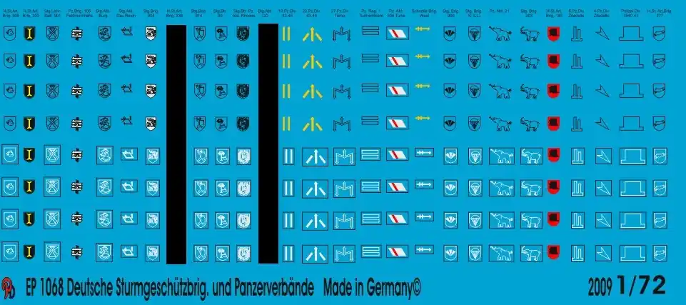 Commander Maintenant Peddinghaus-Decals 1068 German Stug Brigades And Tank Units No. 1