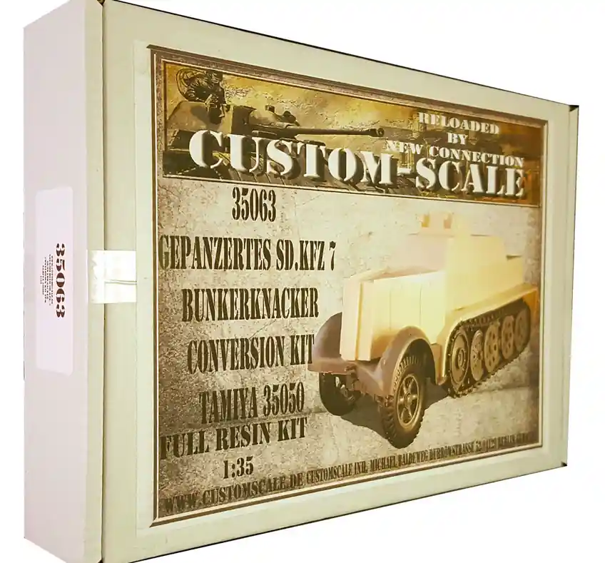 Custom scale 35063 Armored Sd.Kfz. 7 Bunker Buster Conversion Kit for Tamiya 35050 Achat Immédiat