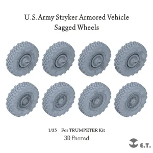 Produit De Marque ET Model P35-158 U.S.Army Stryker Armored Vehicle Sagged Wheels (For Trumpeter Kit)