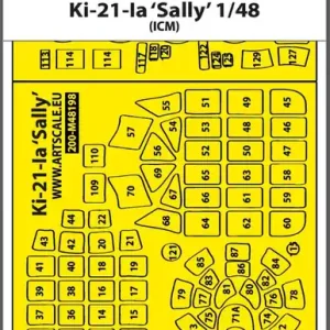 Nouveauté Art Scale Kit M48198 Mitsubishi Ki-21-Ia ‘Sally‘ - canopy frame paint mask (outside only) (for ICM kits)